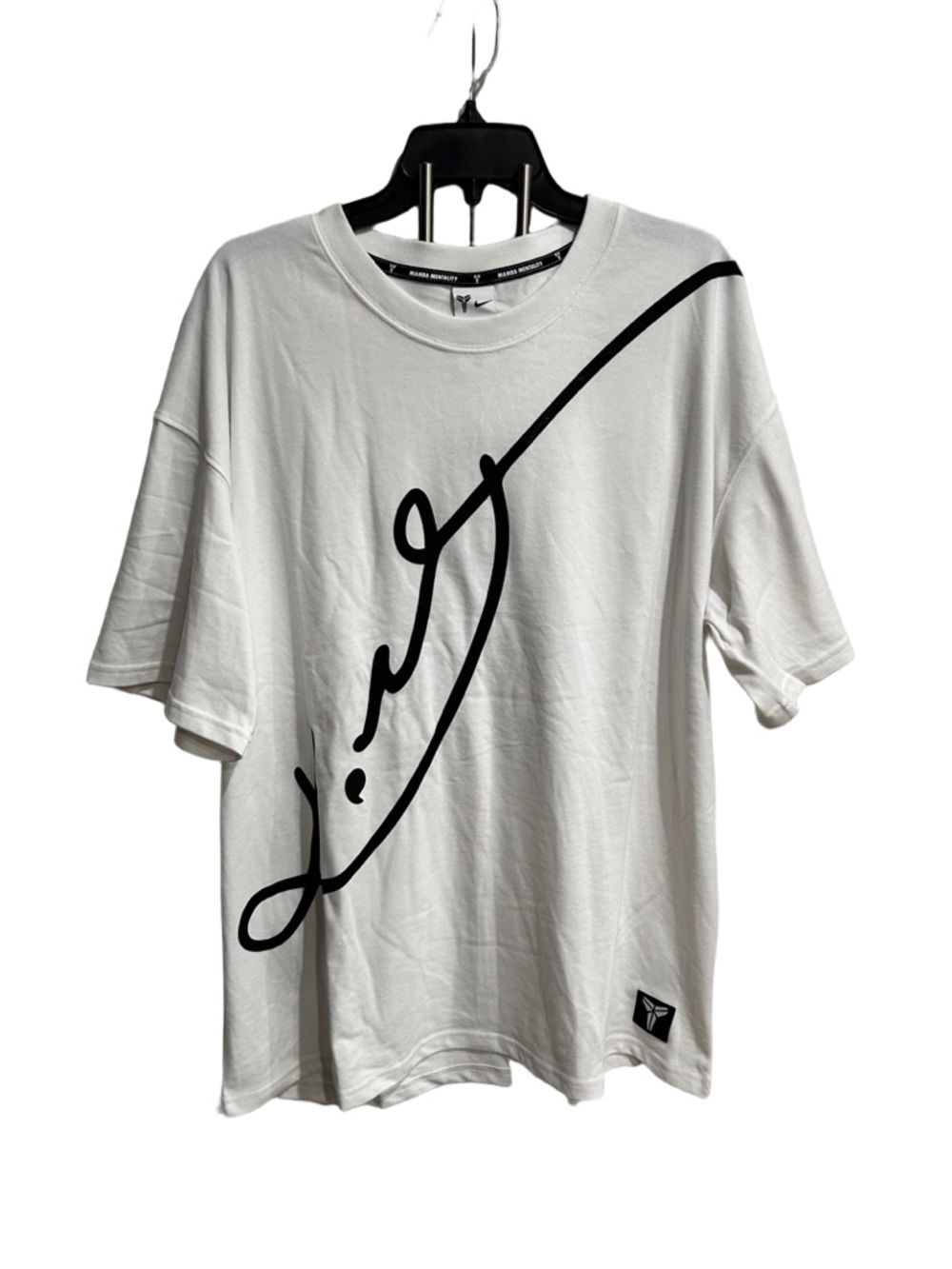Nike Kobe White T-Shirt with Black Diagonal Script